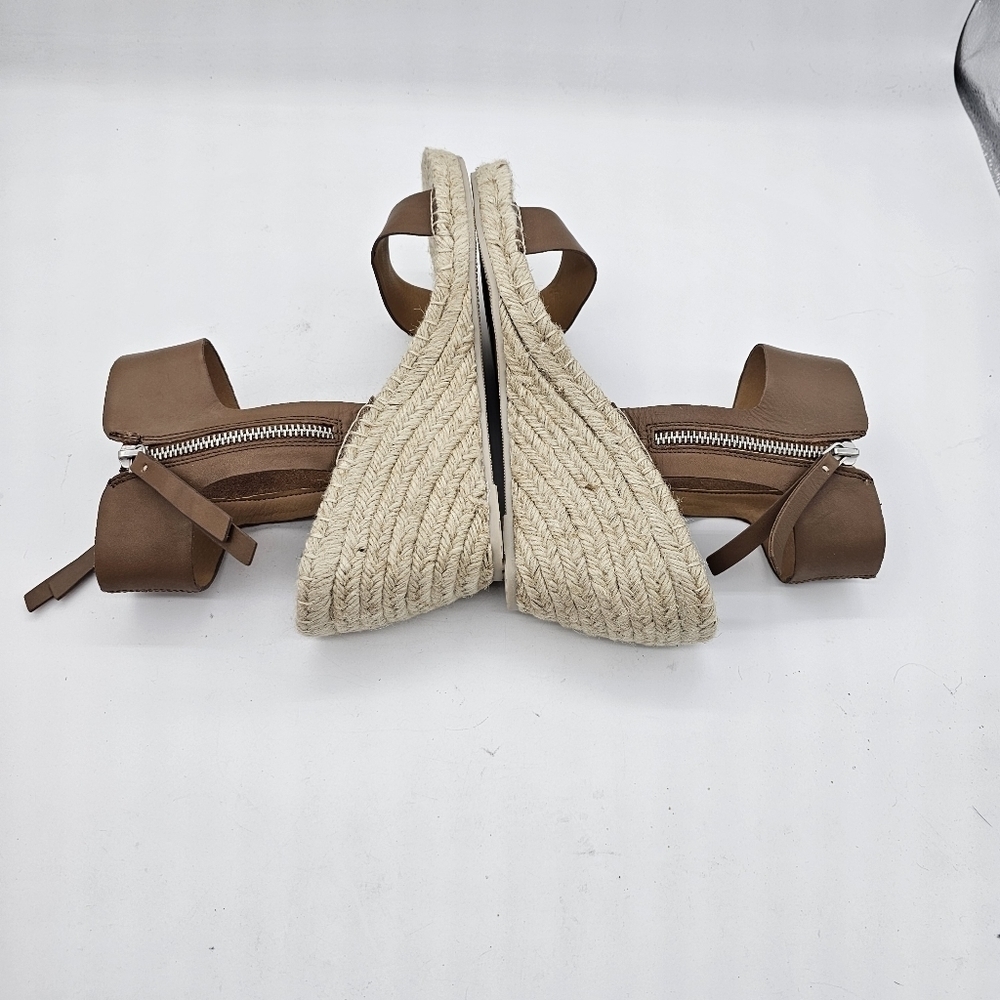 NEW Dolce Vita Gisele Caramel Leather Espadrille Wedge Sandal Shoes Size 9.5 - Picture 12 of 12